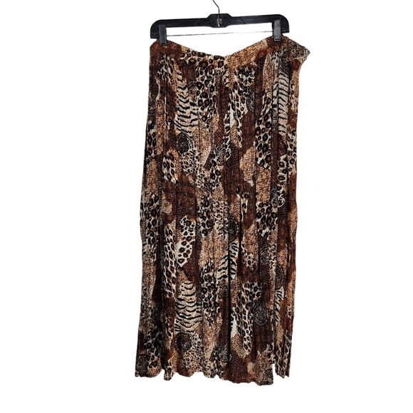 Basic Editions Women's Vintage Tiger And Lion Print Maxi Skirt -L - Picture 5 of 7